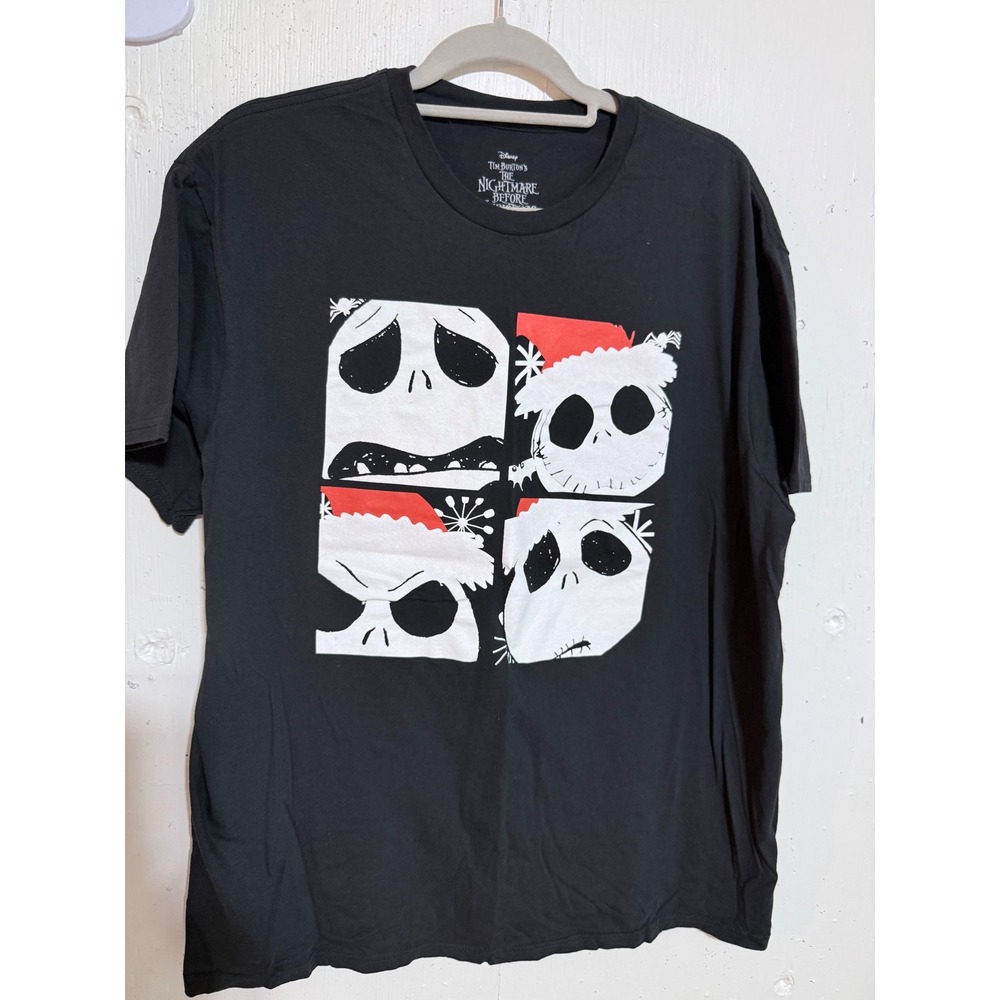 Disney Nightmare Before Christmas Jack Skellington Graphic T-Shirt Black XL